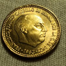Monedas Franco: ESPAÑA. ESTADO ESPAÑOL 1 PESETA 1963*(19-XX)- S/C VARIANTE. LOTE 8185