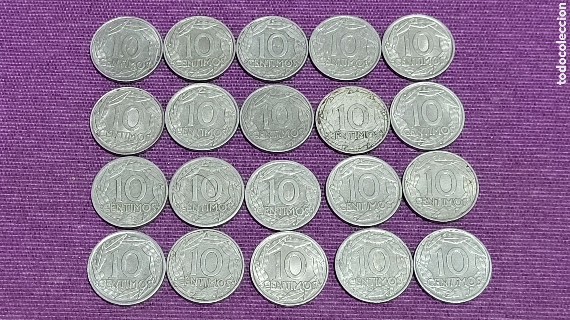 Monedas Franco: Monedas 10 centimos Francisco Franco - Foto 1