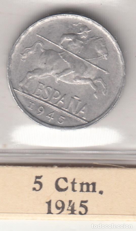 Monedas Franco: ESTADO ESPA&Ntilde;OL: 5 CENTIMOS 1945 - SIN CIRCULAR - Foto 1