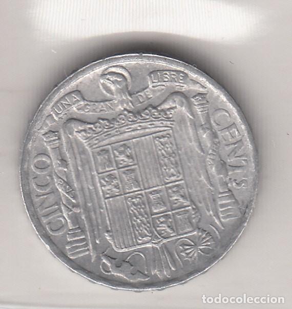 Monedas Franco: ESTADO ESPA&Ntilde;OL: 5 CENTIMOS 1945 - SIN CIRCULAR - Foto 2