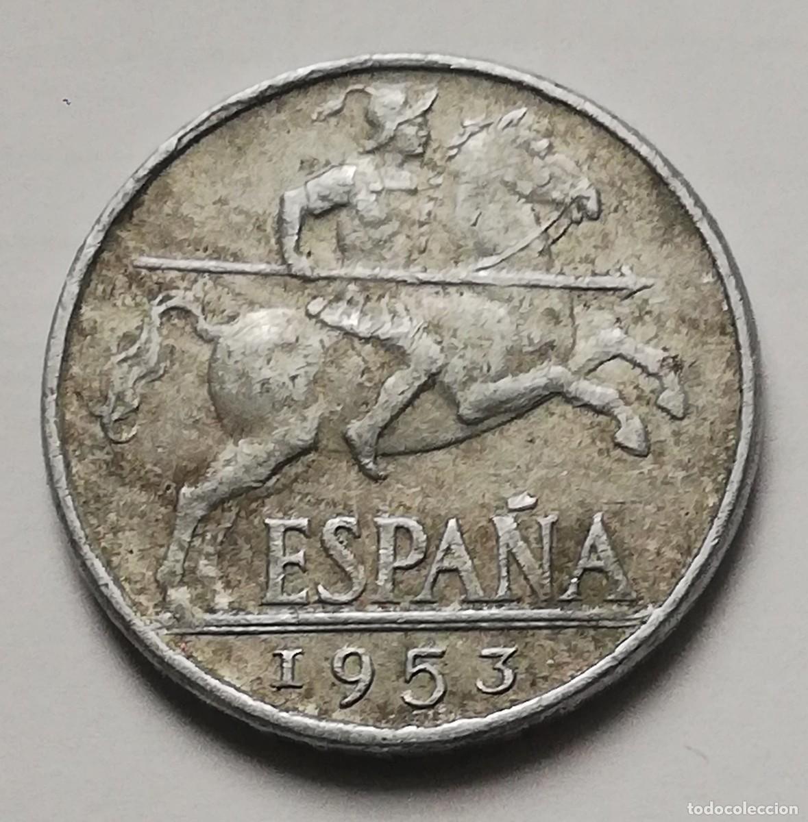 Monedas Franco: ## Estado Espa&ntilde;ol 10 C&eacute;ntimos de 1953 ## - Foto 1