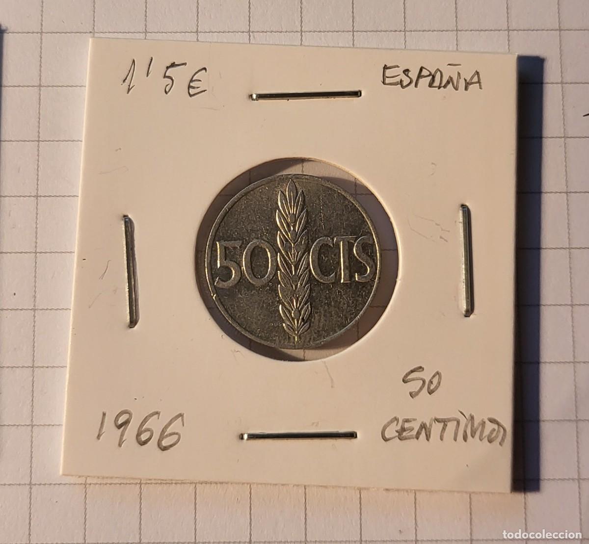 Monedas Franco: MODEDA DE ESPA&Ntilde;A 1966 50 CENTIMOS - Foto 1