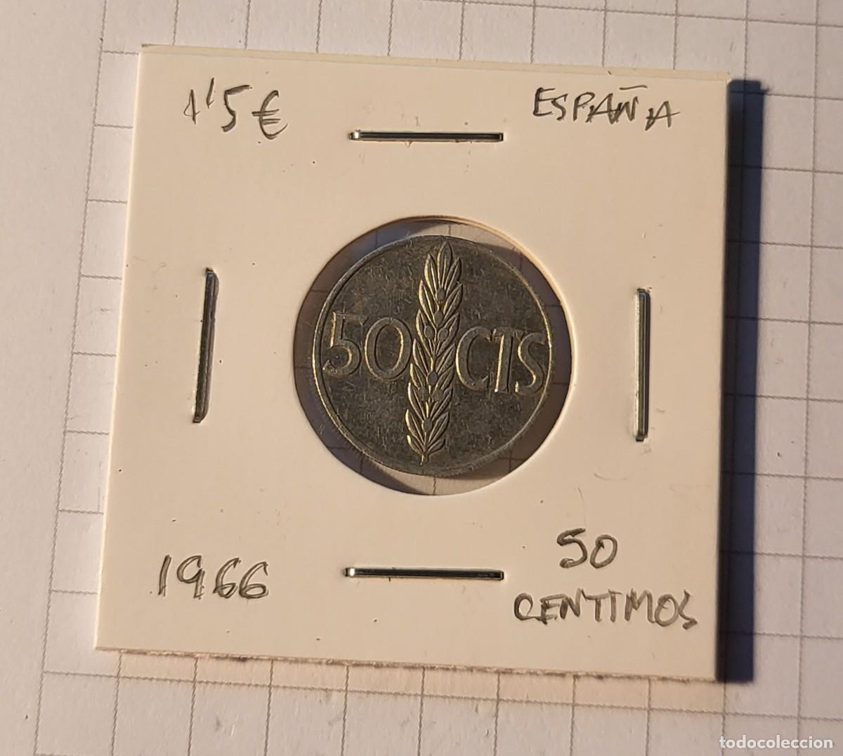 Monedas Franco: MODEDA DE ESPA&Ntilde;A 1966 50 CENTIMOS - Foto 1
