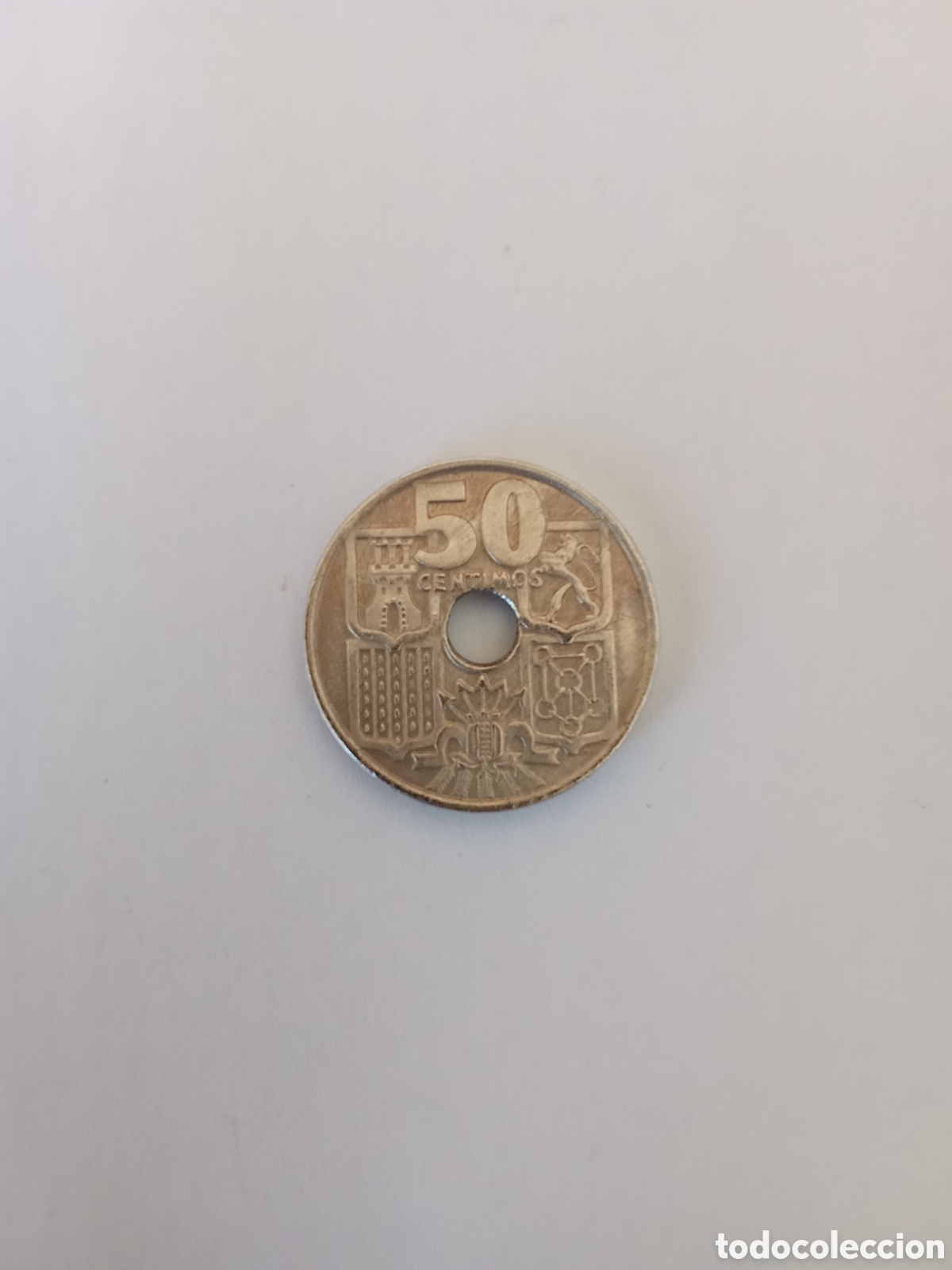 Monedas Franco: Moneda de 50 c&eacute;ntimos del a&ntilde;o 1949 - Foto 2