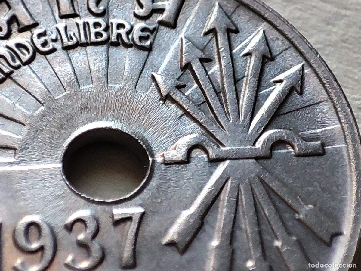 Monedas Franco: Moneda 25 C&eacute;ntimos 1937 Estado Espa&ntilde;ol - Foto 3