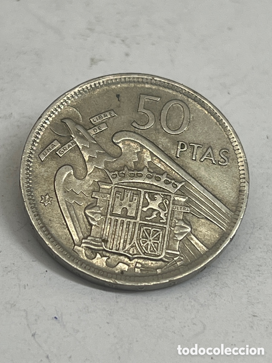 Monedas Franco: Moneda 50 pesetas 1957 E59 L51 - Foto 1