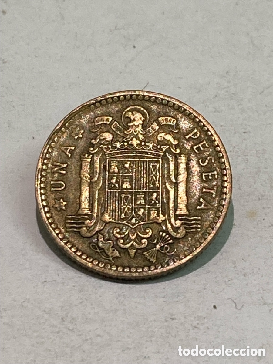 Monedas Franco: Moneda 1 peseta 1953 E62 A52 - Foto 2