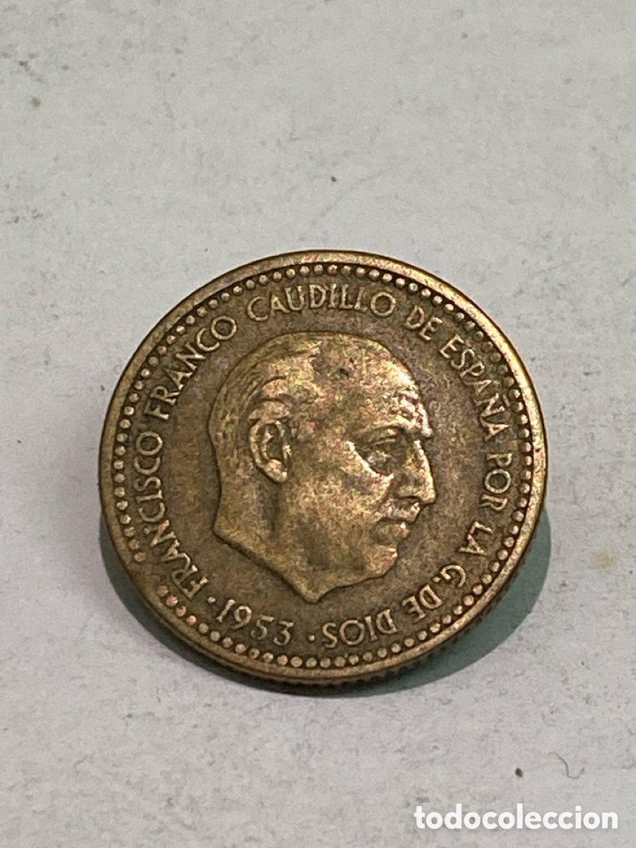Monedas Franco: Moneda 1 peseta 1953 E62 A52 - Foto 1