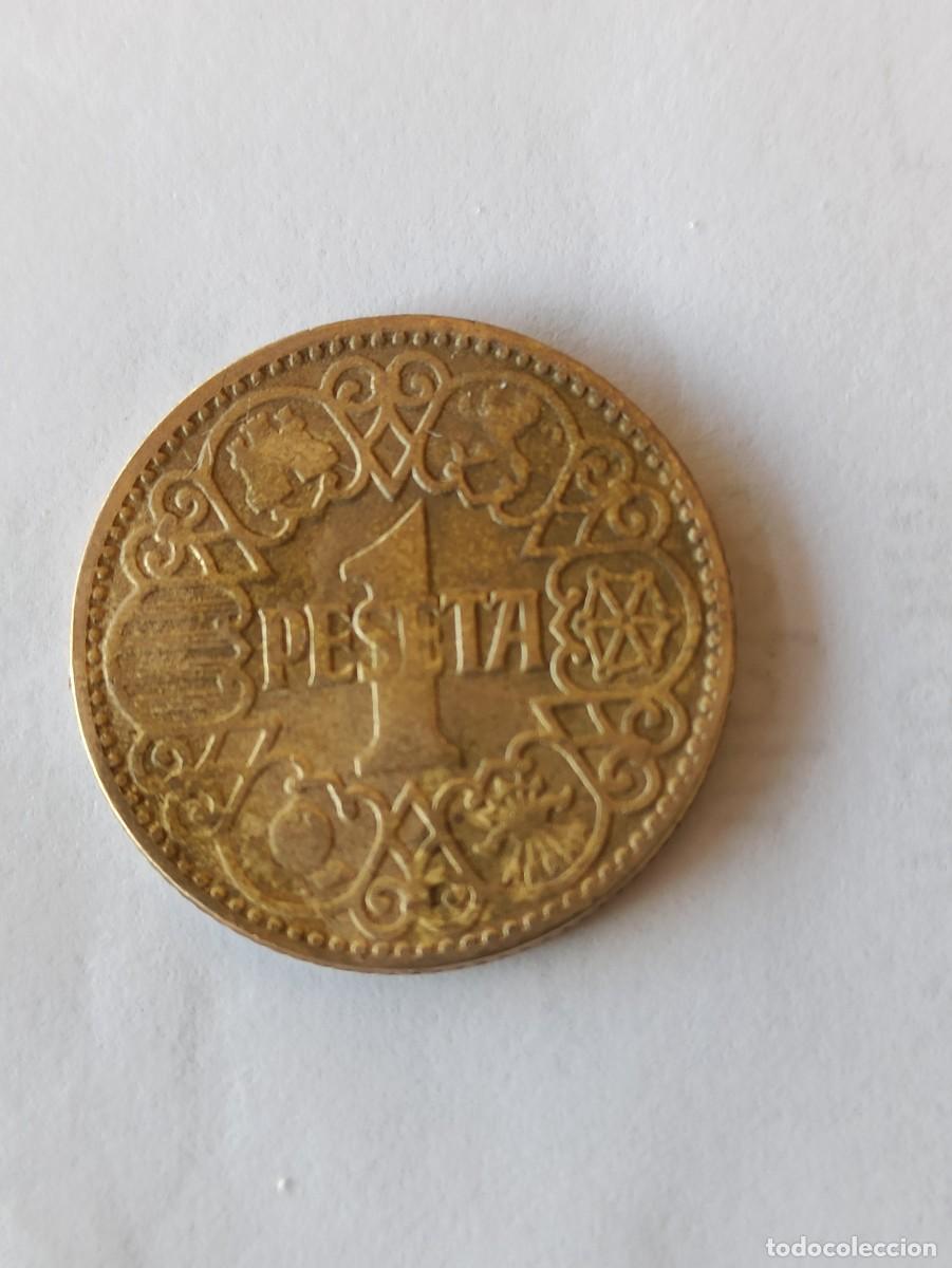 Monedas Franco: moneda 1 peseta 1944 - Foto 1
