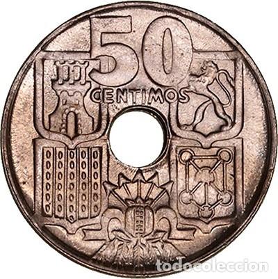 Monedas Franco: 50 CENTIMOS 1949/ 52. SC. - Foto 2