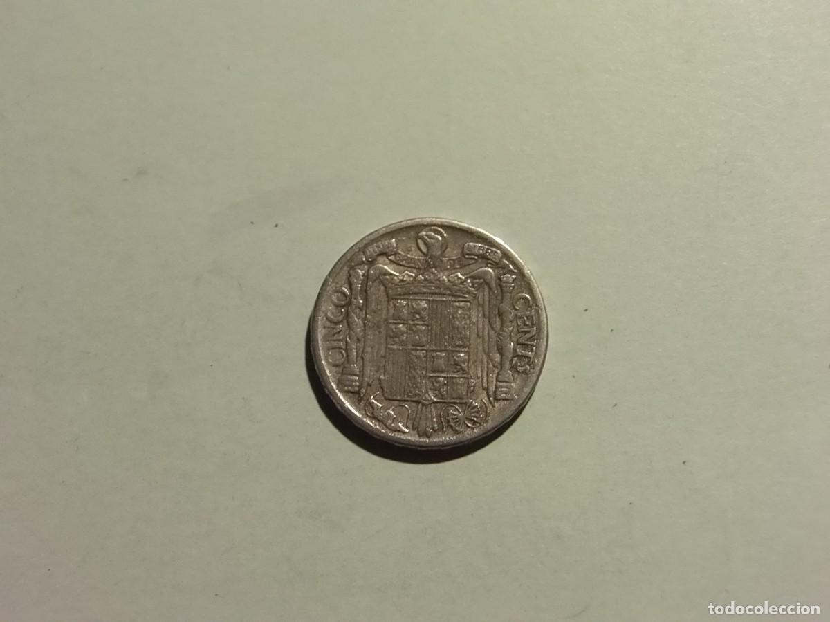 Monedas Franco: ESPA&Ntilde;A 5 C&Eacute;NTIMOS 1941 - EBC. - Foto 2