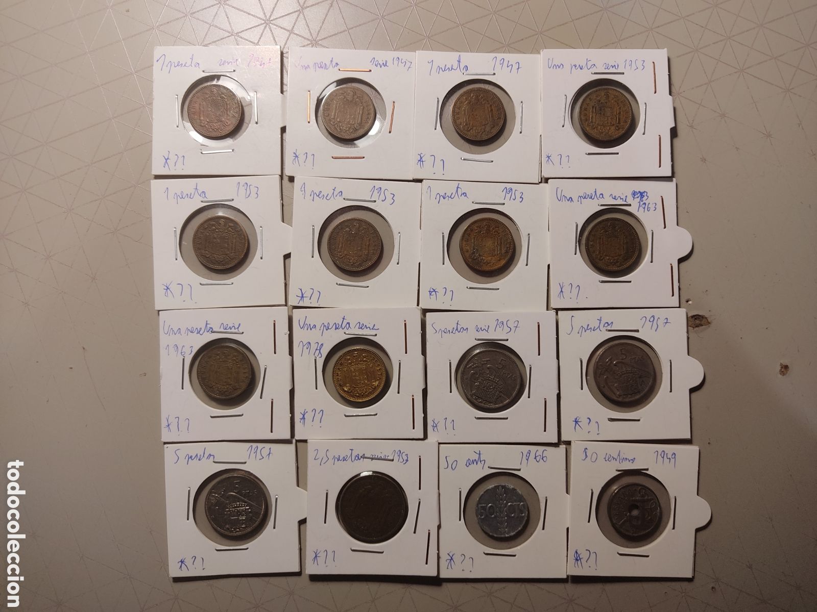 Monedas Franco: Lote de monedas espa&ntilde;olas - Foto 1