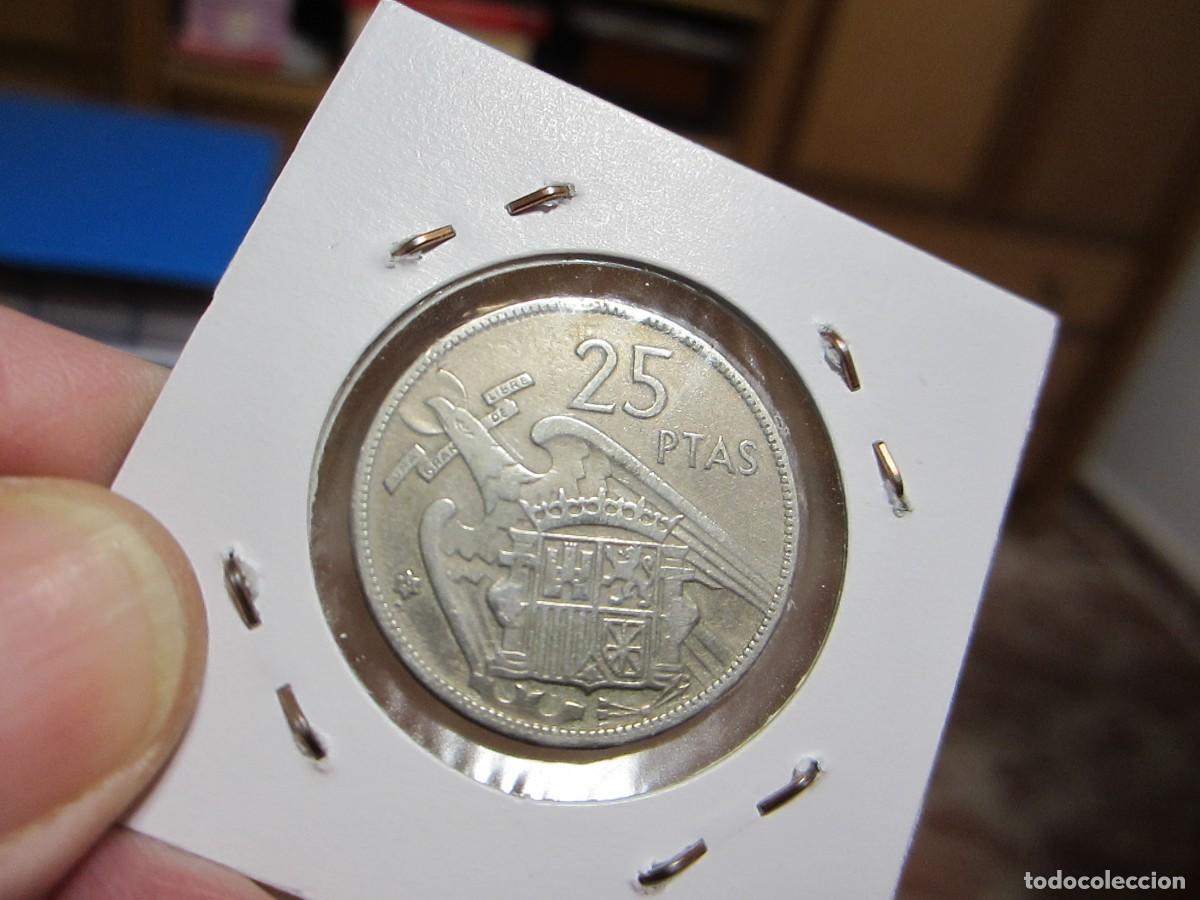 Monedas Franco: MONEDA DE 25 PESETAS DE 1957*61 - Foto 2