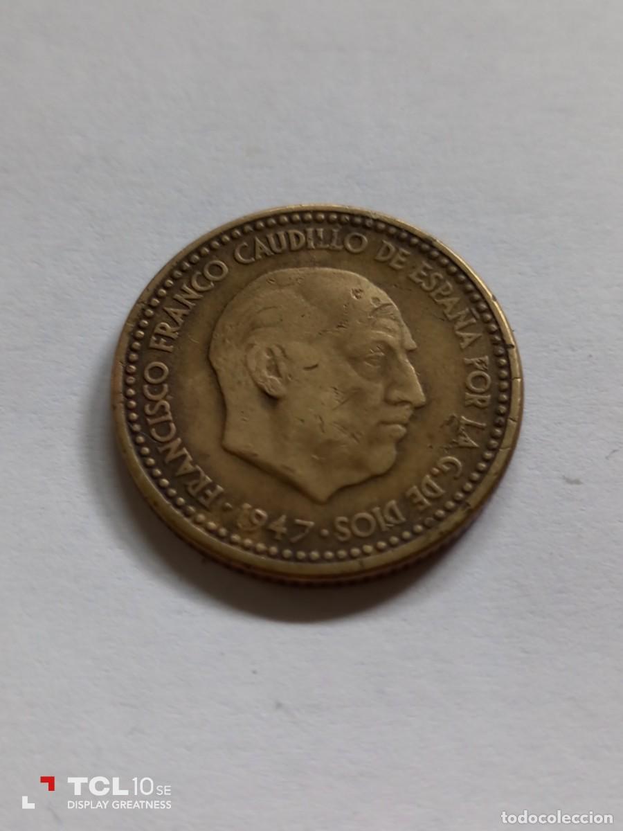 Monedas Franco: Una peseta 1947. *52 - Foto 1