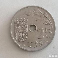 Monedas Franco: MONEDA 25 CENTIMOS 1937, II AÑO TRIVNFAL