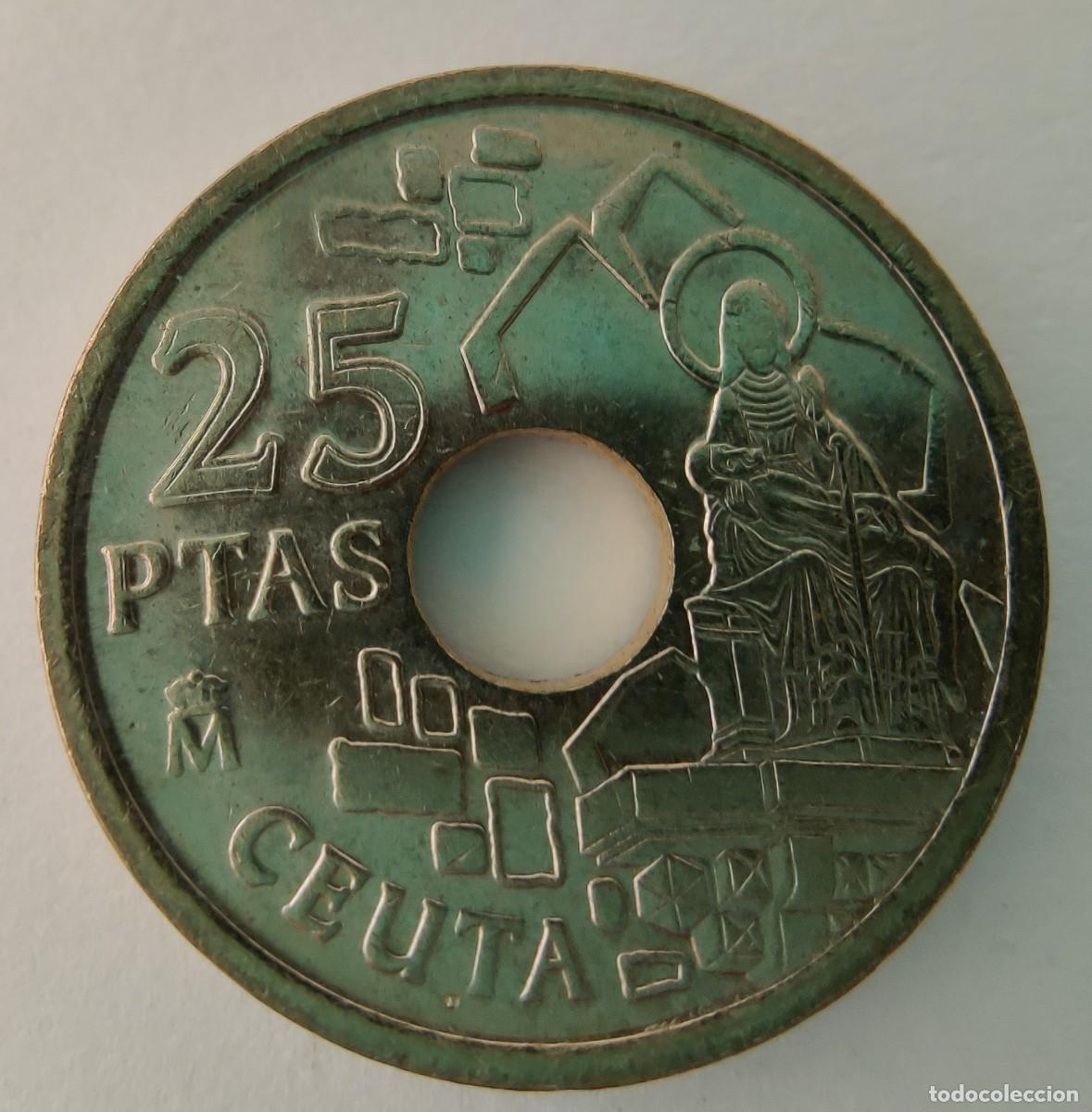 Monedas Franco: Moneda de 25 Pesetas Ceuta - Foto 1