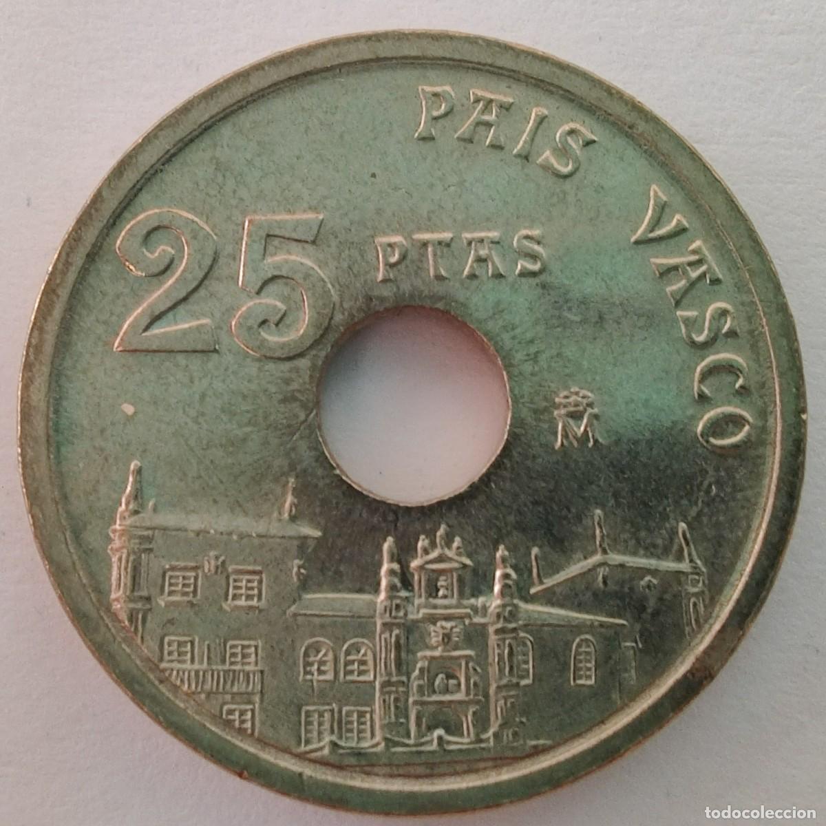 Monedas Franco: Moneda de 25 Pesetas Pais Vasco - Foto 1