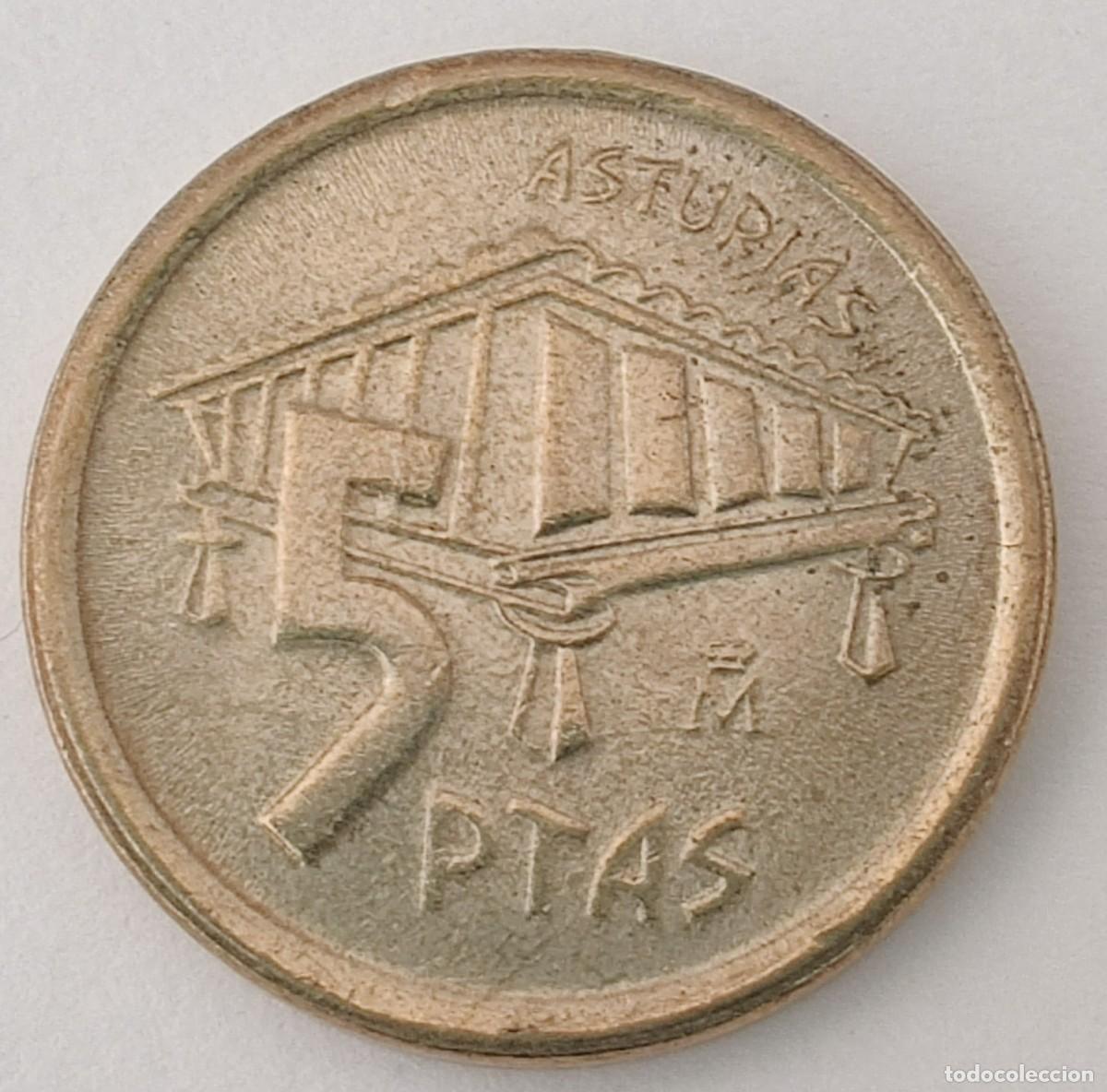 Monedas Franco: Monedas. 5 Pesetas Espa&ntilde;a - Foto 3