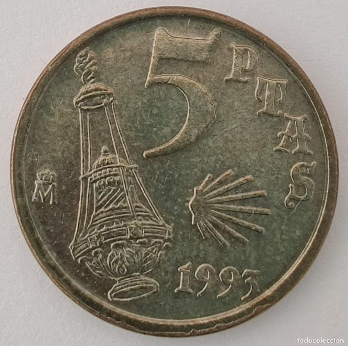 Monedas Franco: Monedas. 5 Pesetas Espa&ntilde;a - Foto 5