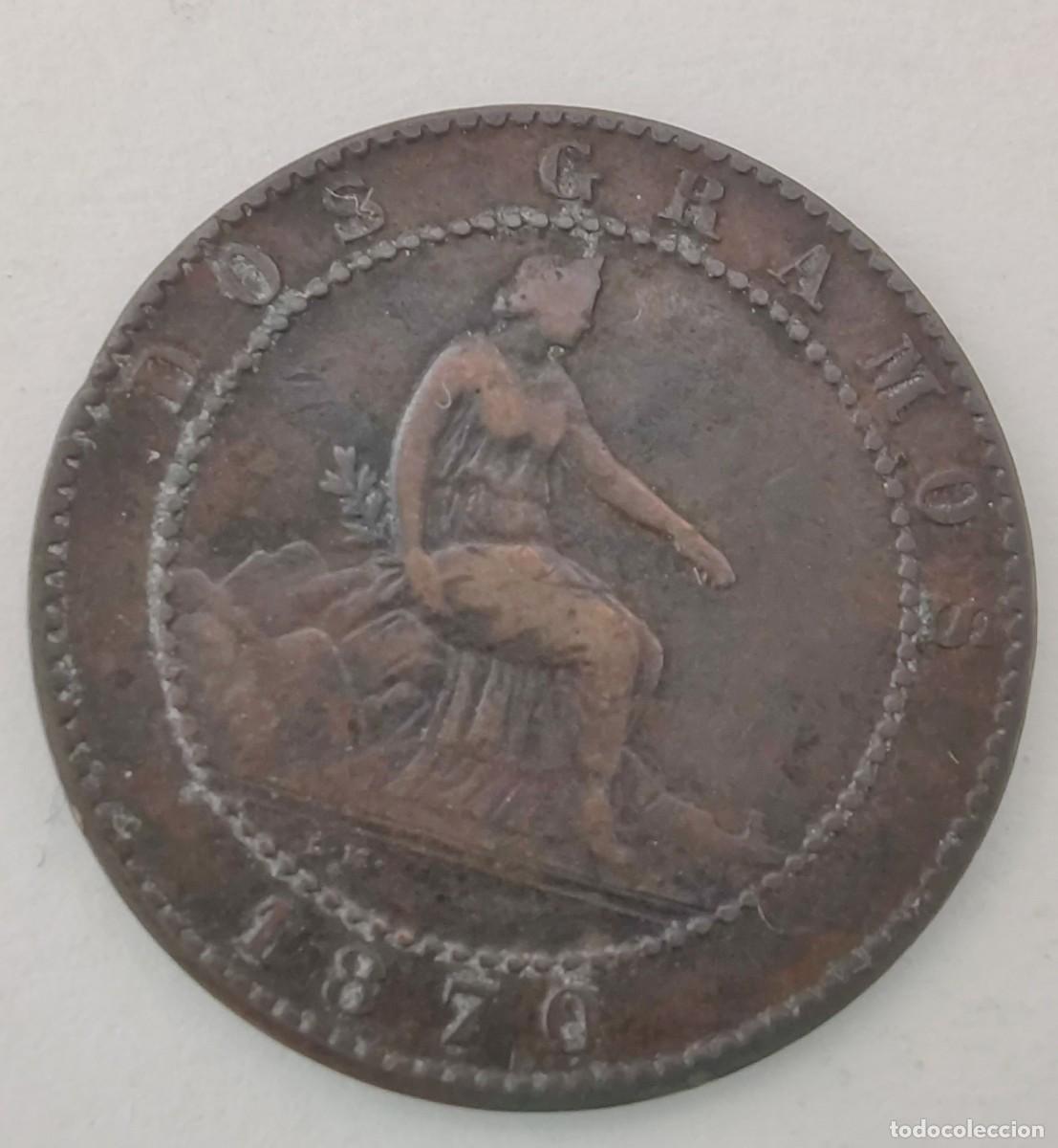 Monedas Franco: Moneda de 2 Centimos Gobierno Provisinal - Foto 1