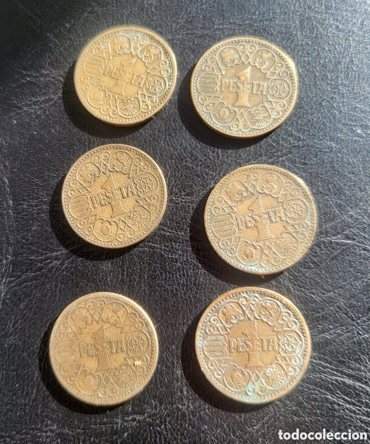 Monedas Franco: 6 monedas de 1 pts estrella 44 - Foto 1
