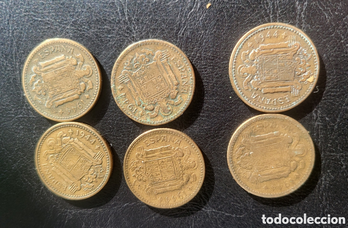 Monedas Franco: 6 monedas de 1 pts estrella 44 - Foto 3