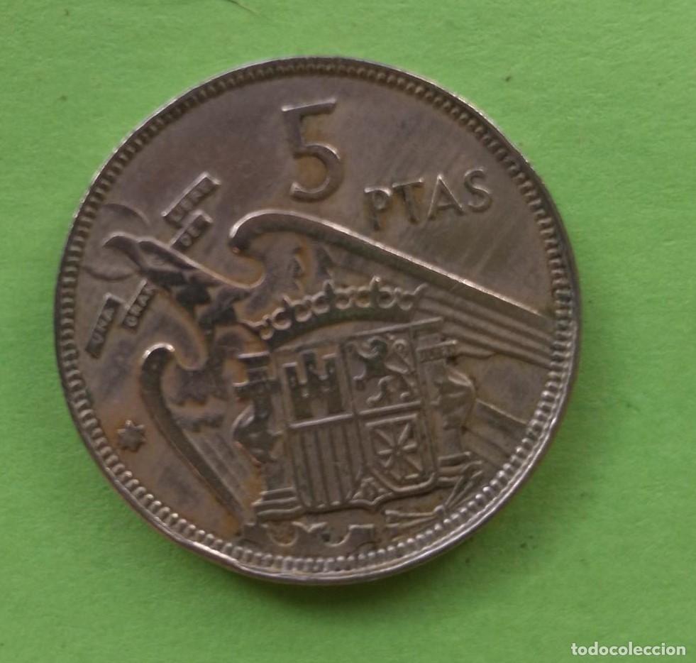 Monedas Franco: MONEDA 5 PESETAS 1957 - Foto 4