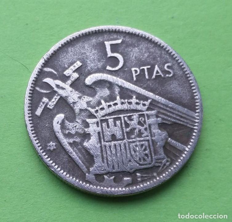 Monedas Franco: MONEDA 5 PESETAS 1957 - Foto 4