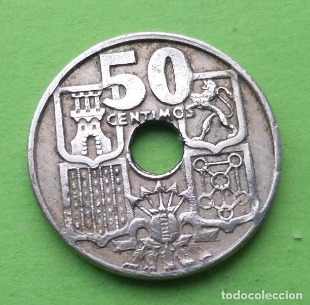 Monedas Franco: MONEDA 50 CENTIMOS 1949 - Foto 3