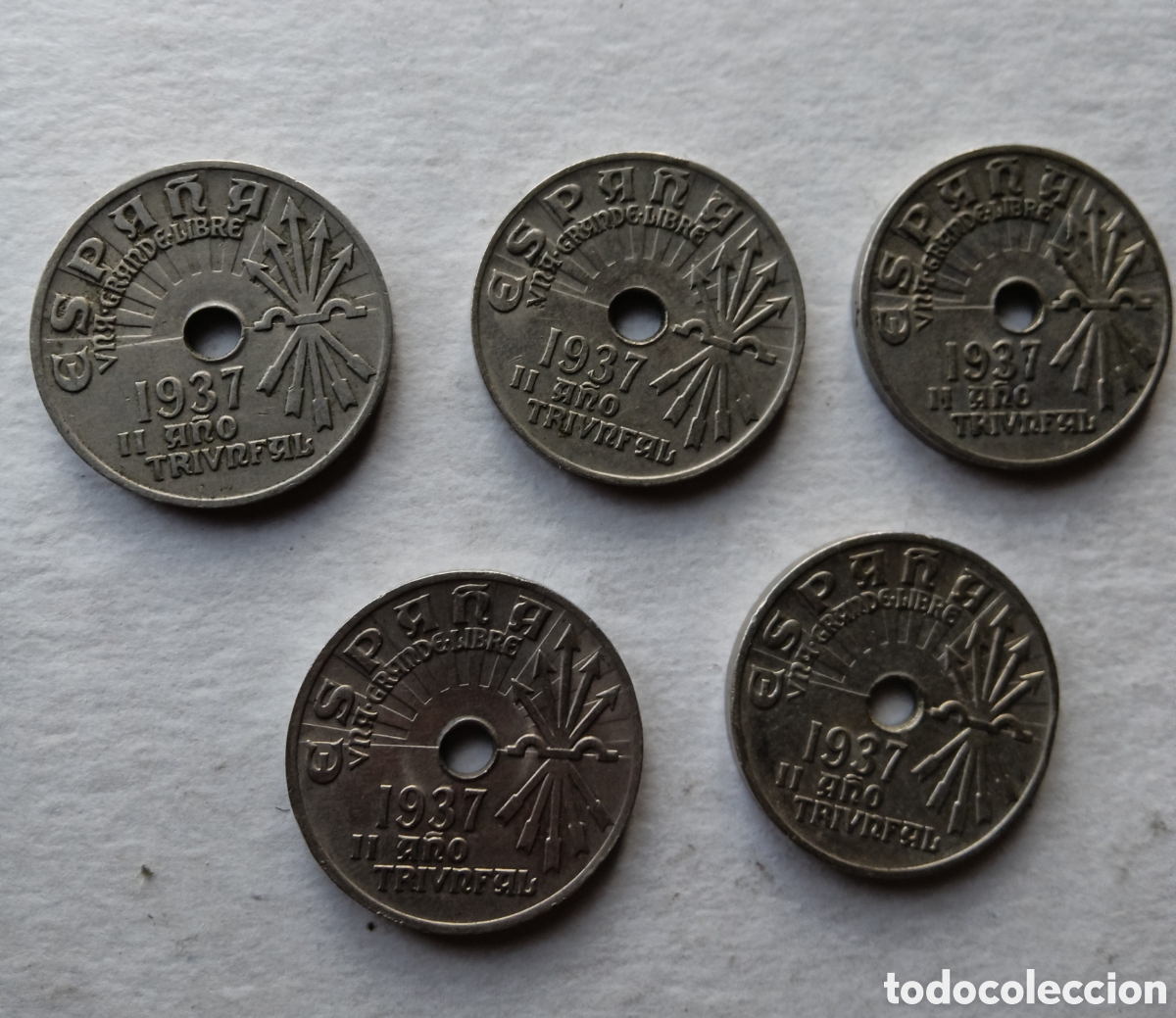 Monedas Franco: MONEDAS 25 CTS 1937 - Foto 2