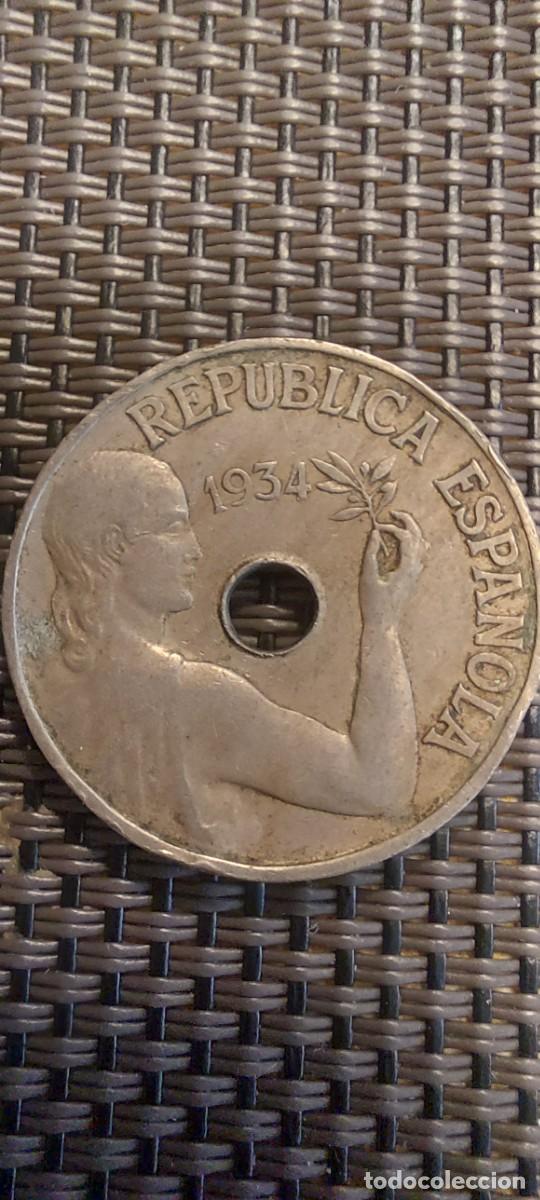 Monedas Franco: Moneda 25 c&eacute;ntimos 1934 - Foto 1