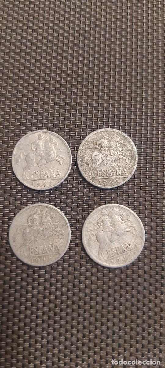 Monedas Franco: 4 Monedas 10 c&eacute;ntimos 1945 - Foto 1