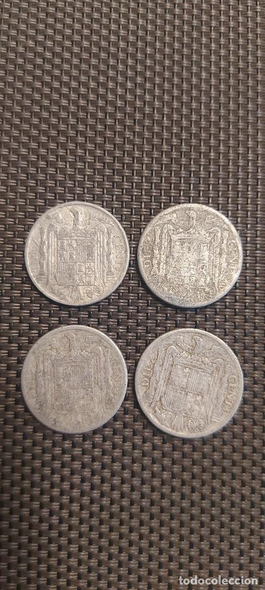 Monedas Franco: 4 Monedas 10 c&eacute;ntimos 1945 - Foto 2