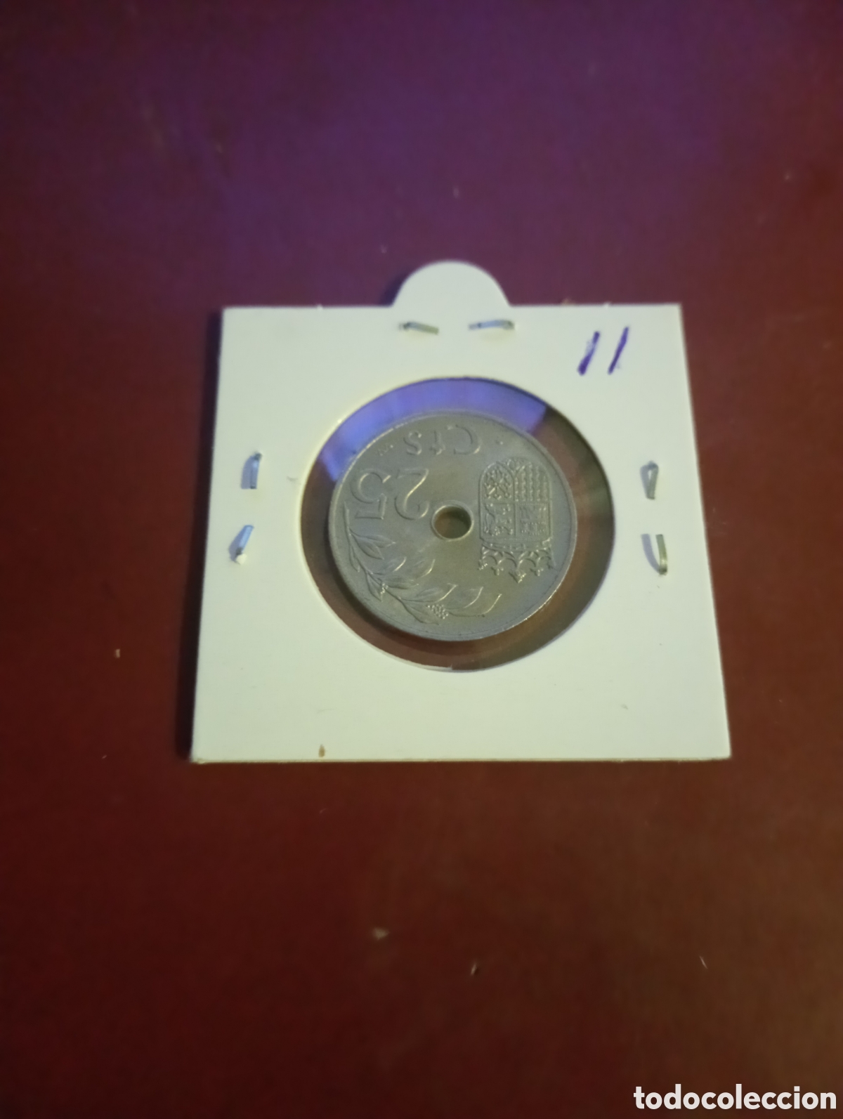 Monedas Franco: Moneda de 25 c&eacute;ntimos de 1937 11 - Foto 2