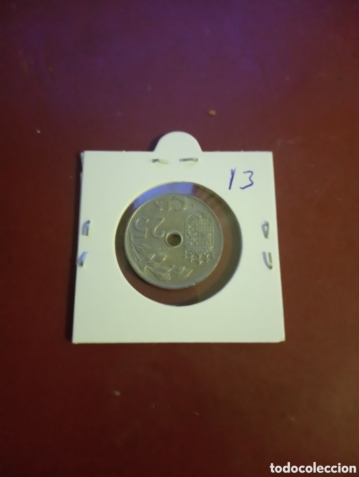 Monedas Franco: Moneda de 25 c&eacute;ntimos de 1937 13 - Foto 2