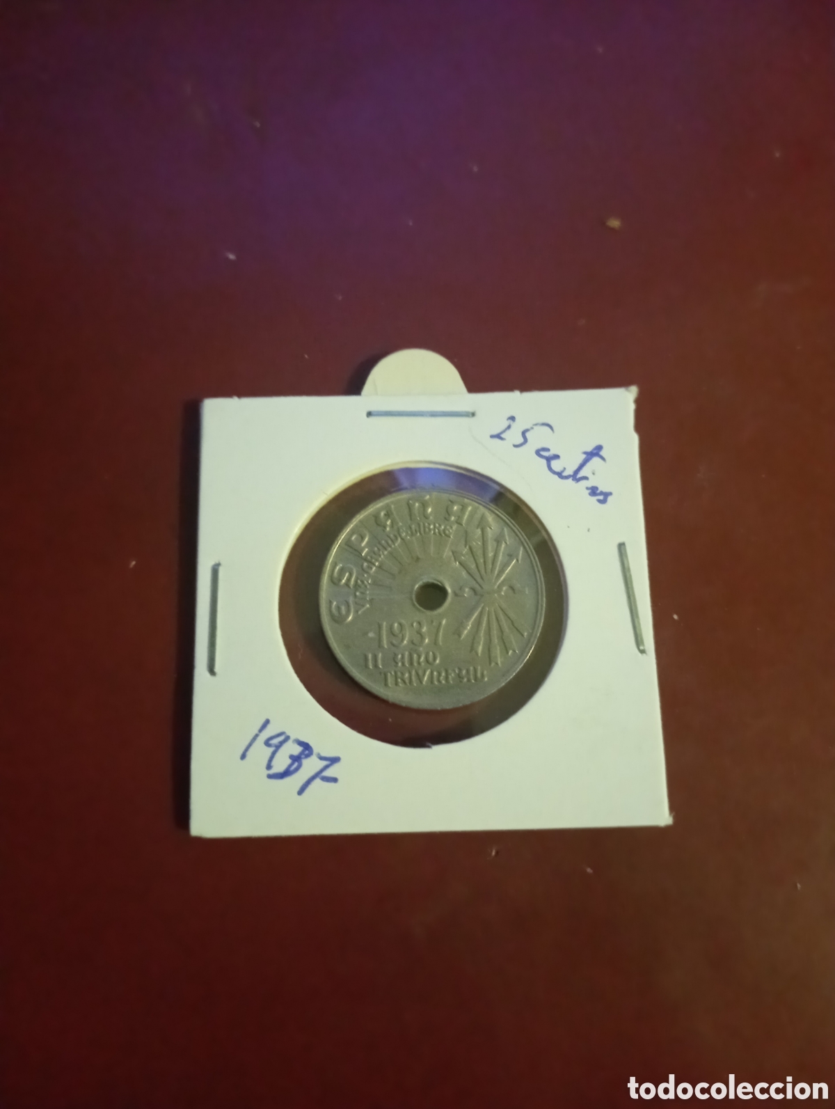 Monedas Franco: Moneda de 25 c&eacute;ntimos de 1937 13 - Foto 1