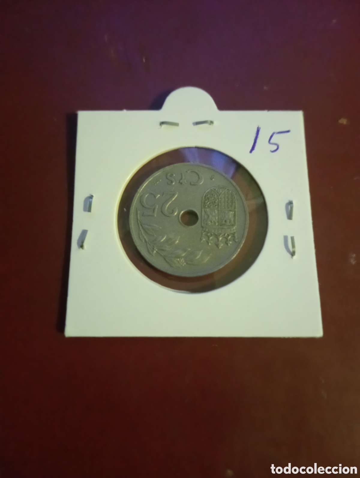 Monedas Franco: Moneda de 25 c&eacute;ntimos de 1937 15 - Foto 2