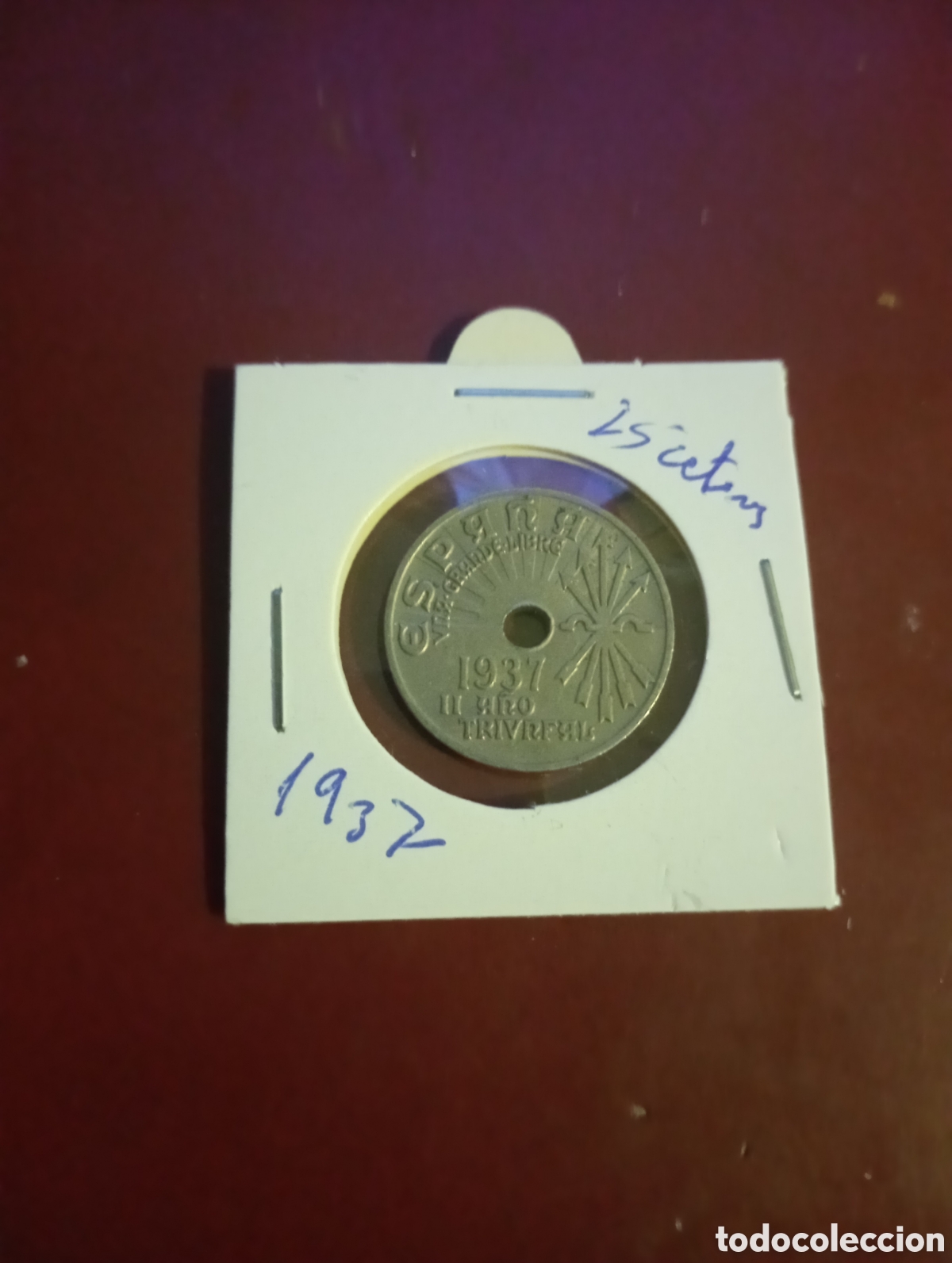 Monedas Franco: Moneda de 25 c&eacute;ntimos de 1937 15 - Foto 1