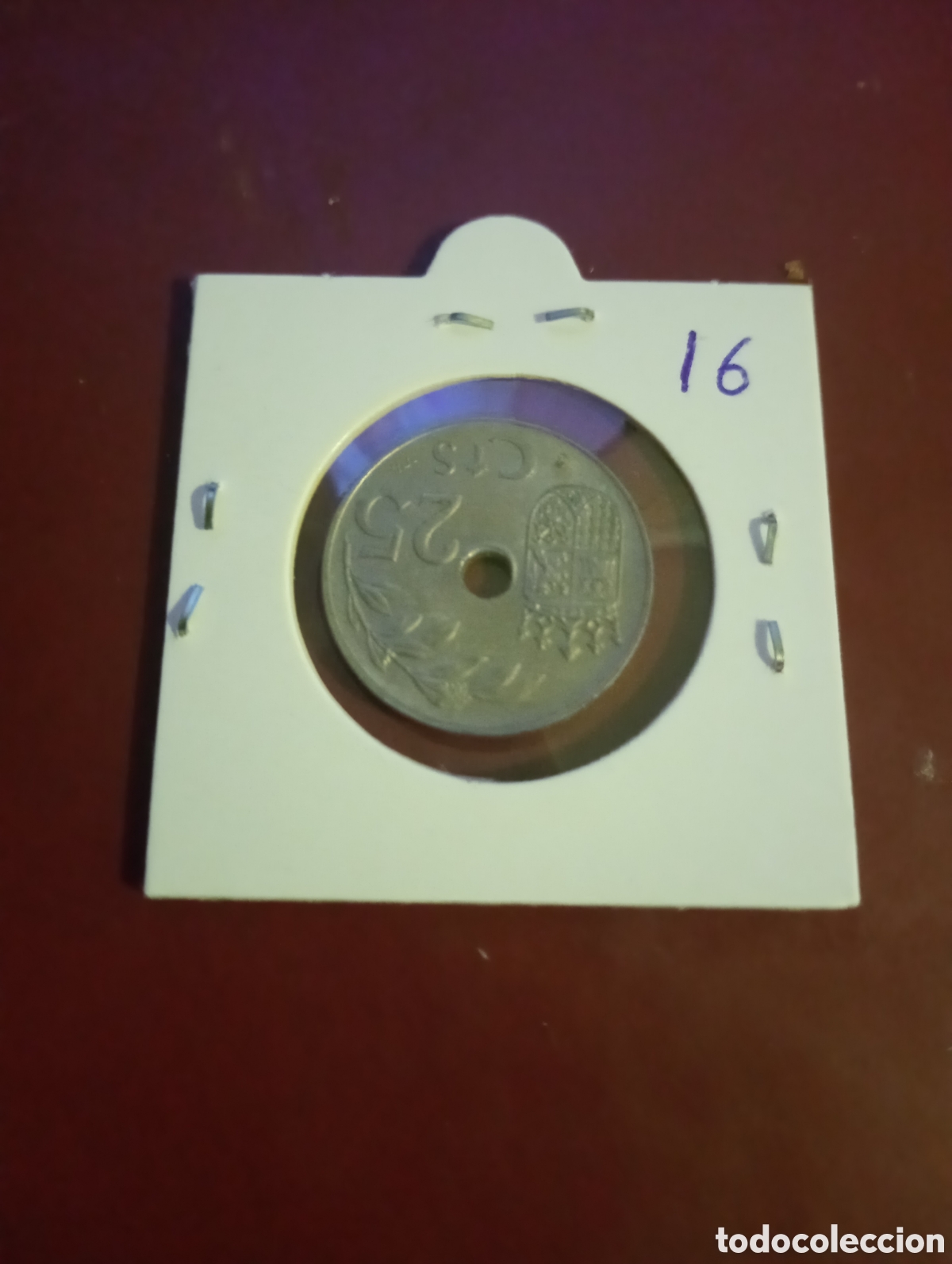 Monedas Franco: Moneda de 25 c&eacute;ntimos de 1937 16 - Foto 2