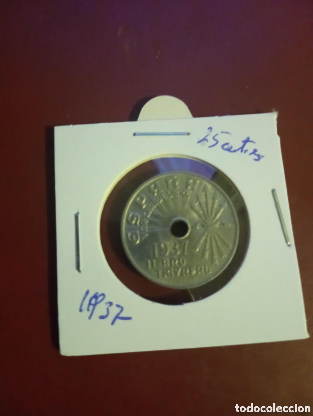 Monedas Franco: Moneda de 25 c&eacute;ntimos de 1937 16 - Foto 1