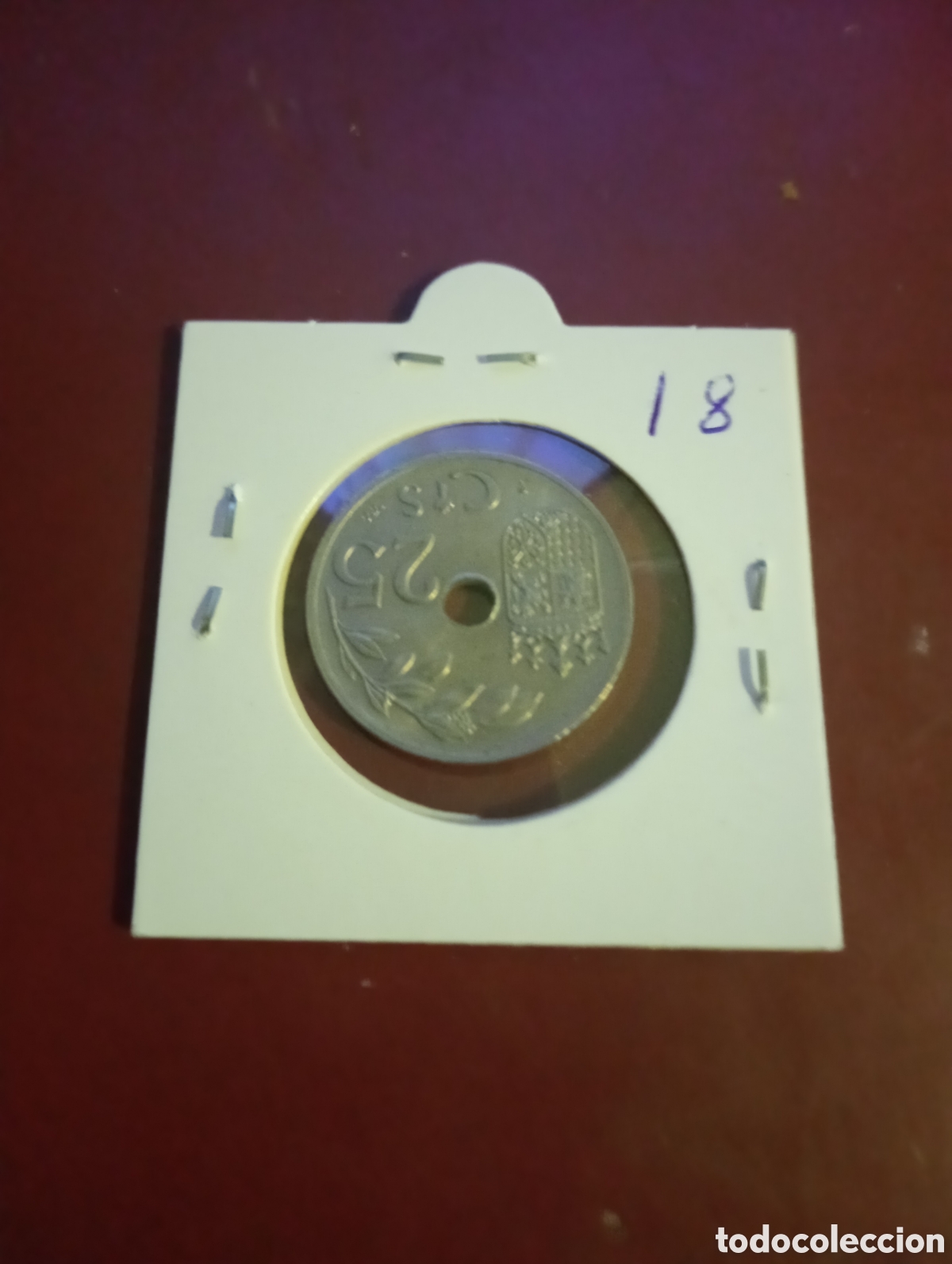 Monedas Franco: Moneda de 25 c&eacute;ntimos de 1937 18 - Foto 2