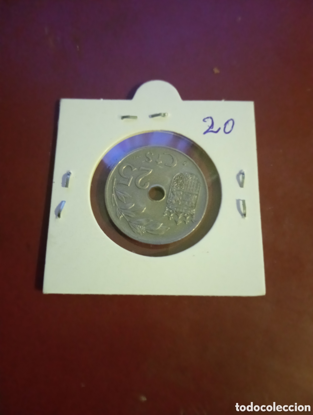 Monedas Franco: Moneda de 25 c&eacute;ntimos de 1937 20 - Foto 2