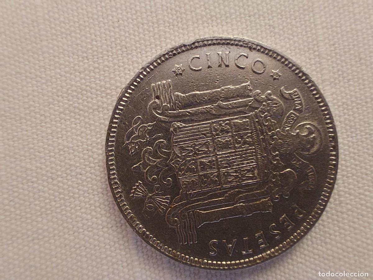 Monedas Franco: 5 pesetas 1949. Franco - Foto 2