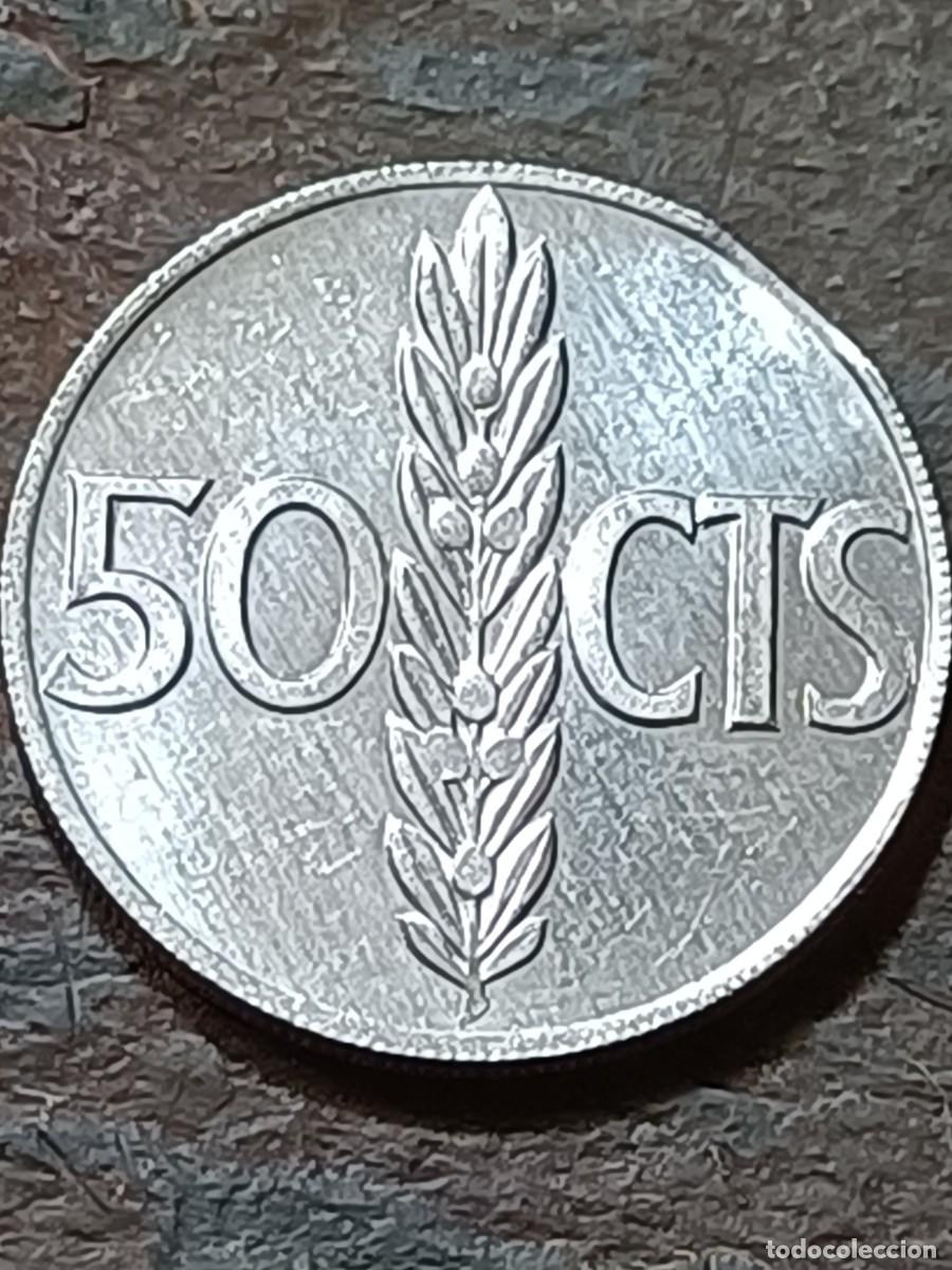 Monedas Franco: ESPA&Ntilde;A MONEDA ERROR SC/SC-. 50 c&eacute;ntimos 1966 *71. Segmentada - Foto 2