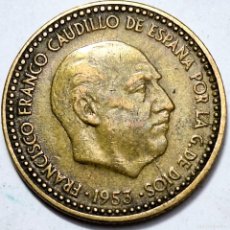 Monedas Franco: ⚜️ AV825. 1 PESETA 1953 *60