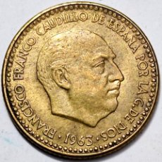 Monedas Franco: ⚜️ AV824. 1 PESETA 1963 *67