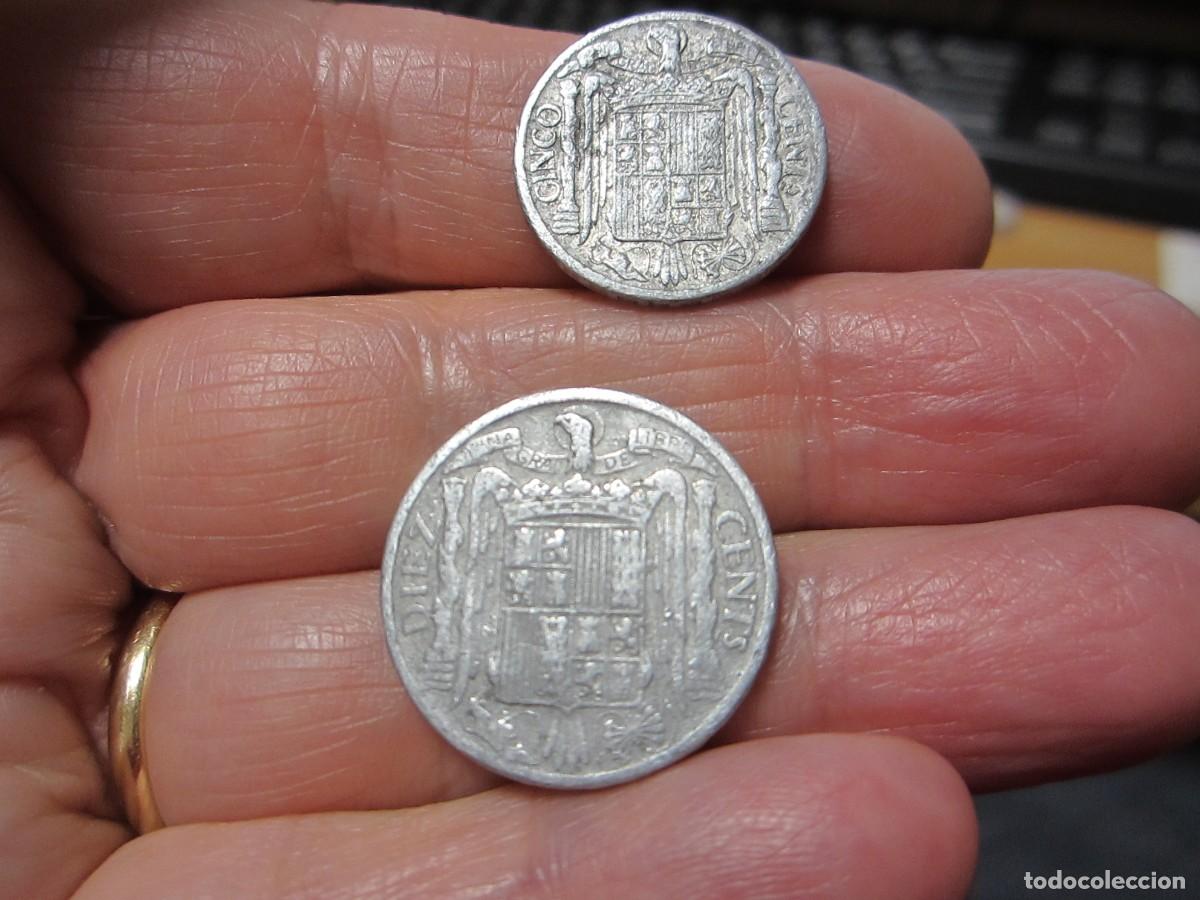 Monedas Franco: MONEDAS DE 5 Y 10 C&Eacute;NTIMOS DE 1941 - Foto 2