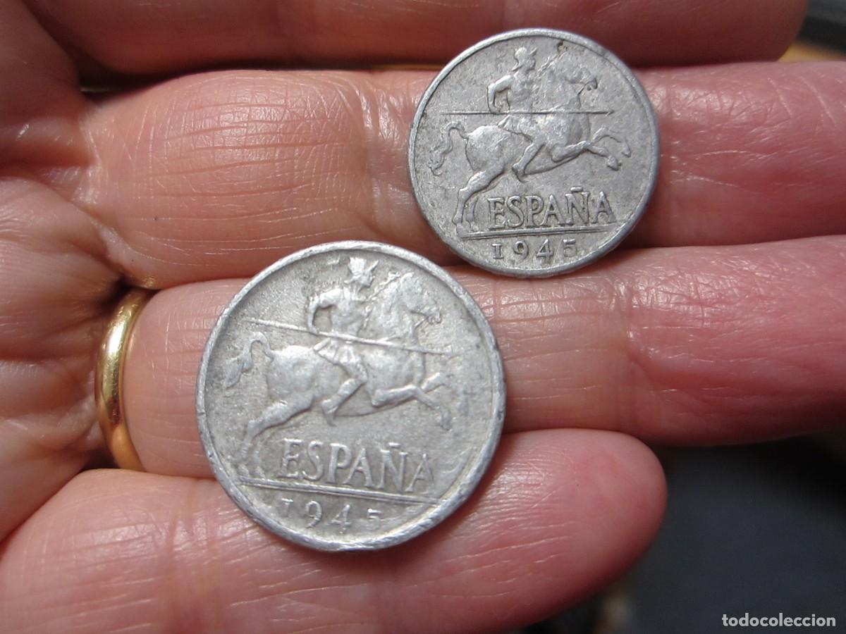 Monedas Franco: MONEDAS DE 5 Y 10 C&Eacute;NTIMOS DE 1945 - Foto 1