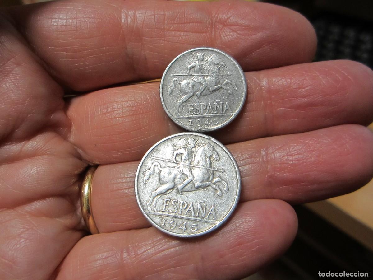 Monedas Franco: MONEDAS DE 5 Y 10 C&Eacute;NTIMOS DE 1945 - Foto 1