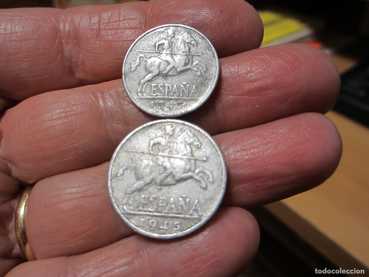 Monedas Franco: MONEDAS DE 5 Y 10 C&Eacute;NTIMOS DE 1945 - Foto 1